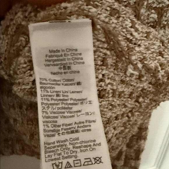 J. Crew Cream and Brown Button-Up Textured Cardigan - Picture 4 of 5